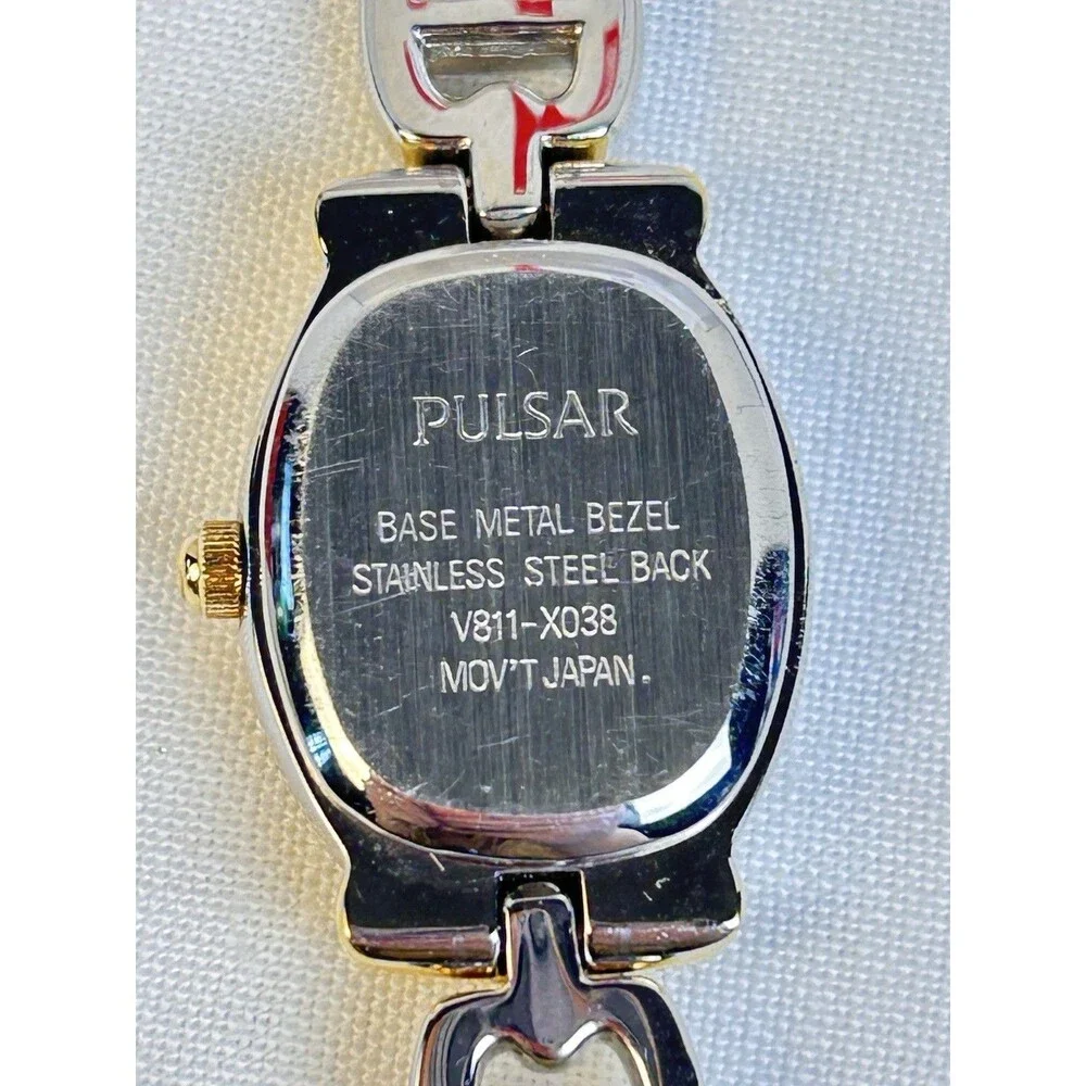 Vintage Pulsar V811-X038 Women’s Dress Watch Two-Tone New Battery Tested Working
